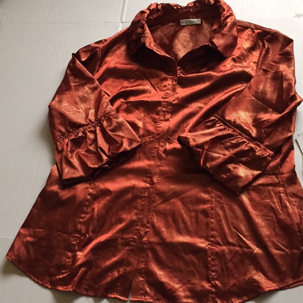 Rust & Gold Button Down tip